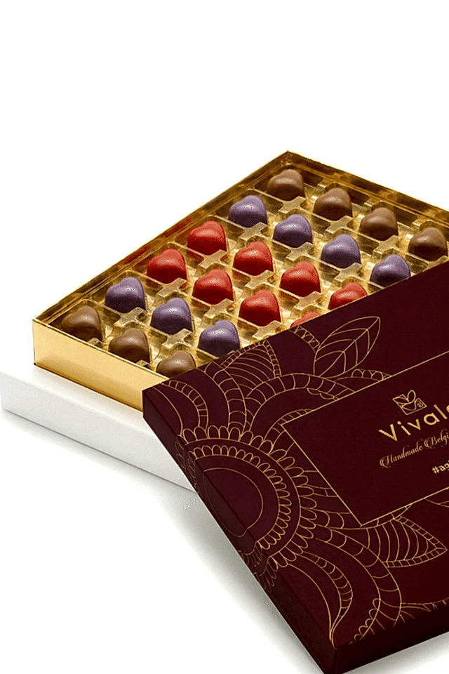 Mandala Serisi 24'lü Kalpli Çikolata Kutusu