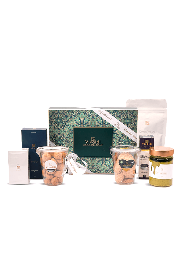 Vivaldi Tutti Grand Hediye Seti - El Yapımı Belçika Çikolatası, Gurme Antep Fıstığı Kreması, Unisex Parfüm ve Prestij Lezzetler
